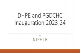 DHPE & PGDCHC Inauguration 2023-24